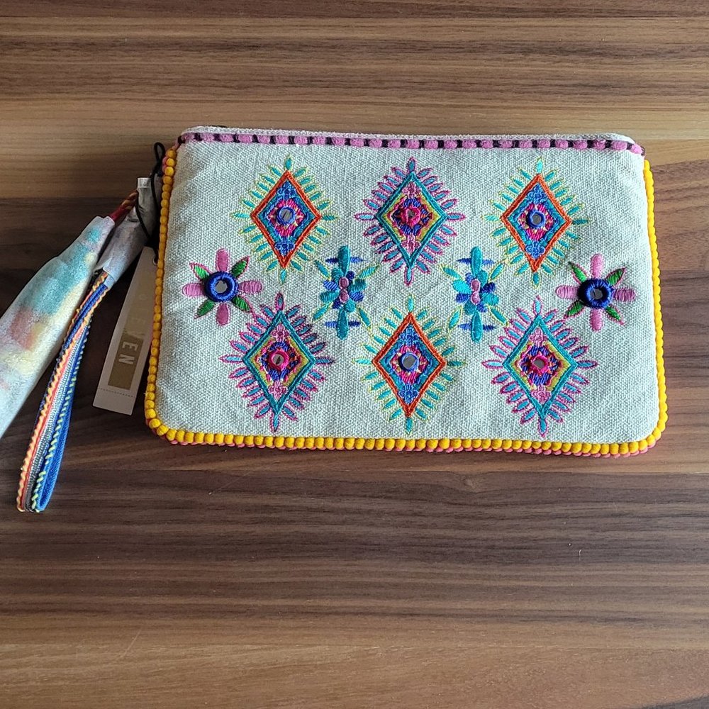 Multi-color boho wristlet by Steven